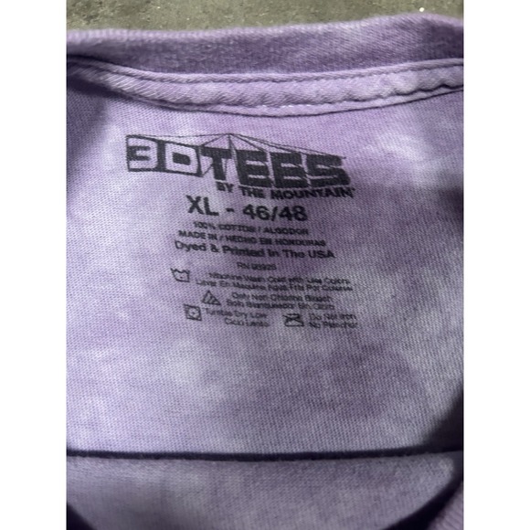 The Mountain T-Shirt Kitten Fanny Pack Purple Tie Dye Oversized Adult Size XL - Picture 2 of 6